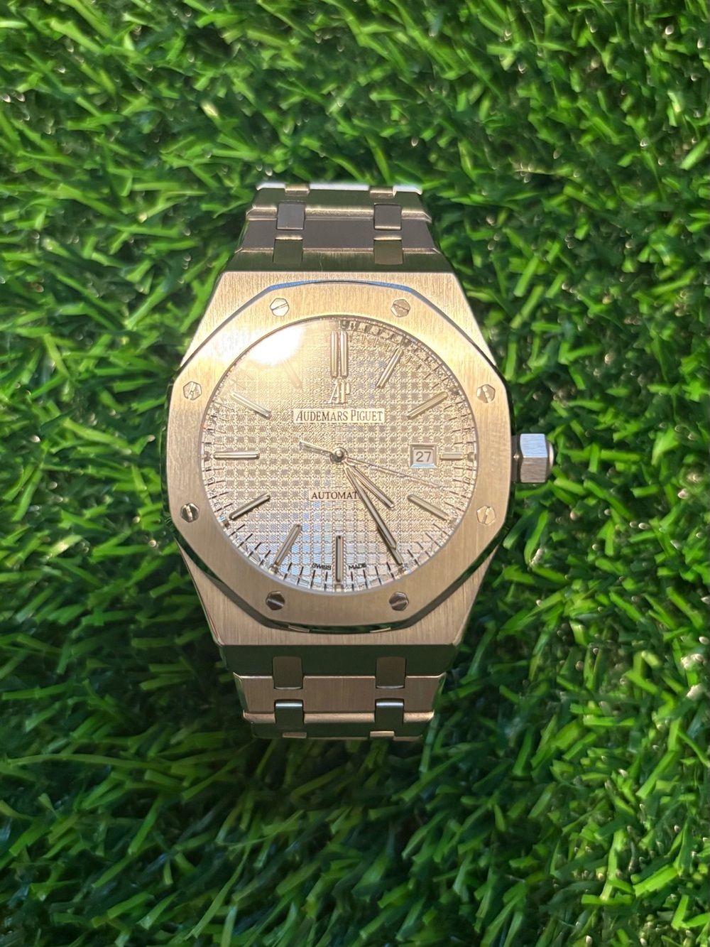 Audemars Piguet Silver-Tone Octagonal Bracelet Watch